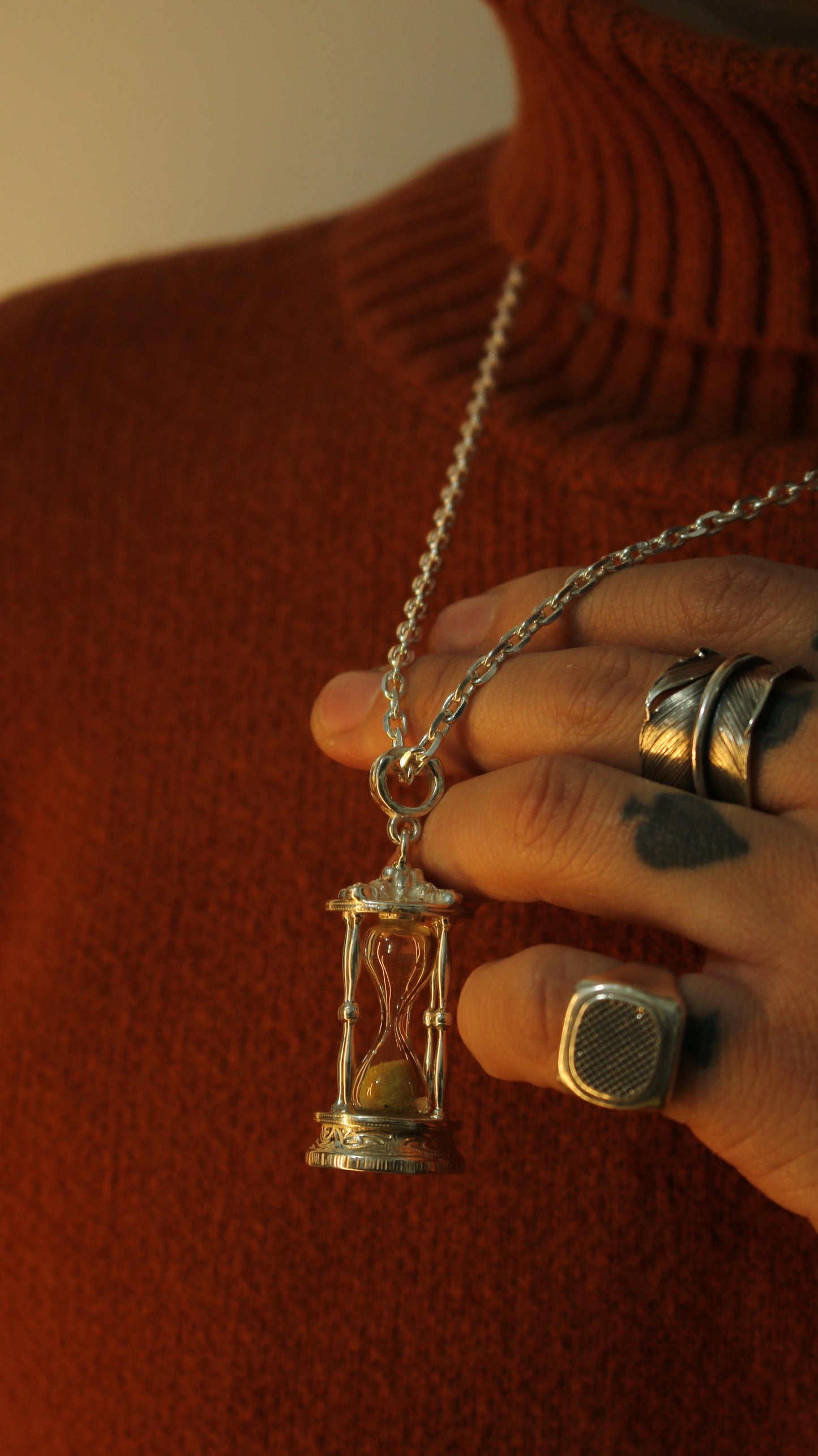 The Pendant of Time Hourglass Pendant