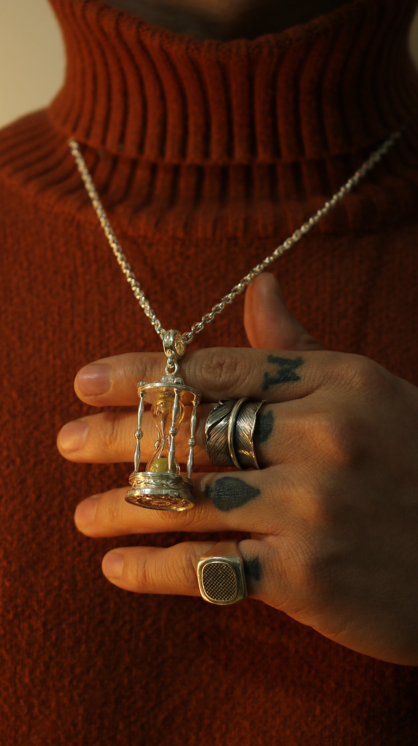 The Pendant of Time Hourglass Pendant